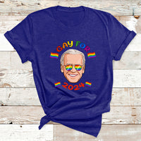 Biden 2024 Rainbow Gay Pride LGBT Democrat For Mens Womens T Shirt - Wonder Print Shop
