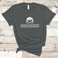 Speaking Non-English Singing In Non-English Spanish Subtitle T-Shirt - Wonder Print Shop