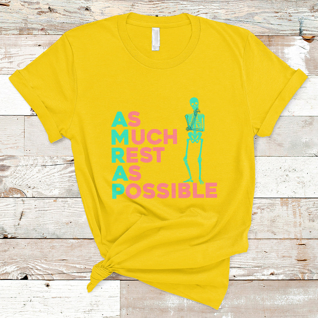 As Much Rest As Possible AMRAP Skeleton Funny Trendy T Shirt - Wonder Print Shop