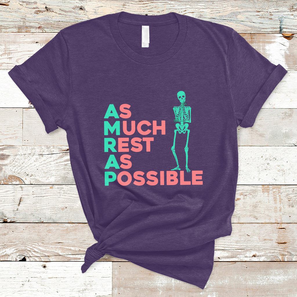 As Much Rest As Possible AMRAP Skeleton Funny Trendy T Shirt - Wonder Print Shop