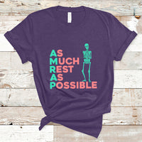 As Much Rest As Possible AMRAP Skeleton Funny Trendy T Shirt - Wonder Print Shop