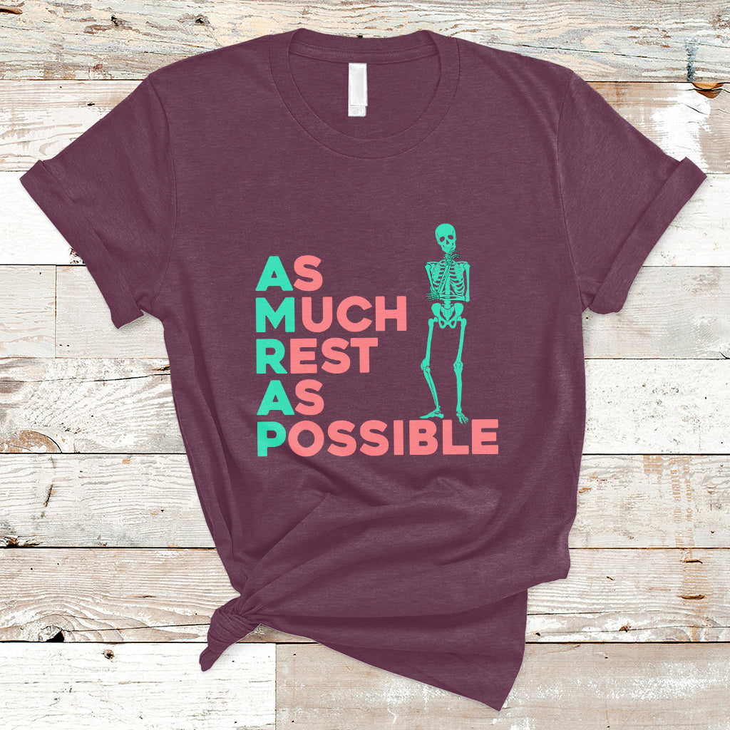 As Much Rest As Possible AMRAP Skeleton Funny Trendy T Shirt - Wonder Print Shop