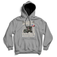 My Time In Uniform Is Over But Being A Veteran Never Ends Hoodie - Wonder Print Shop