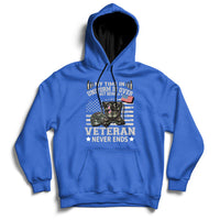 My Time In Uniform Is Over But Being A Veteran Never Ends Hoodie - Wonder Print Shop