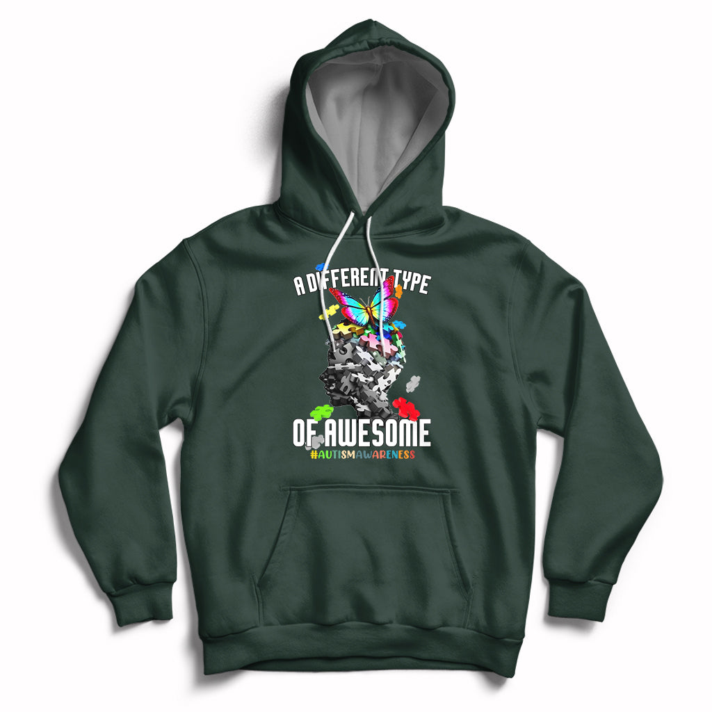 A Different Type Of Awesome Autism Support Autism Autistic Hoodie - Wonder Print Shop
