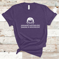 Speaking Non-English Singing In Non-English Spanish Subtitle T-Shirt - Wonder Print Shop