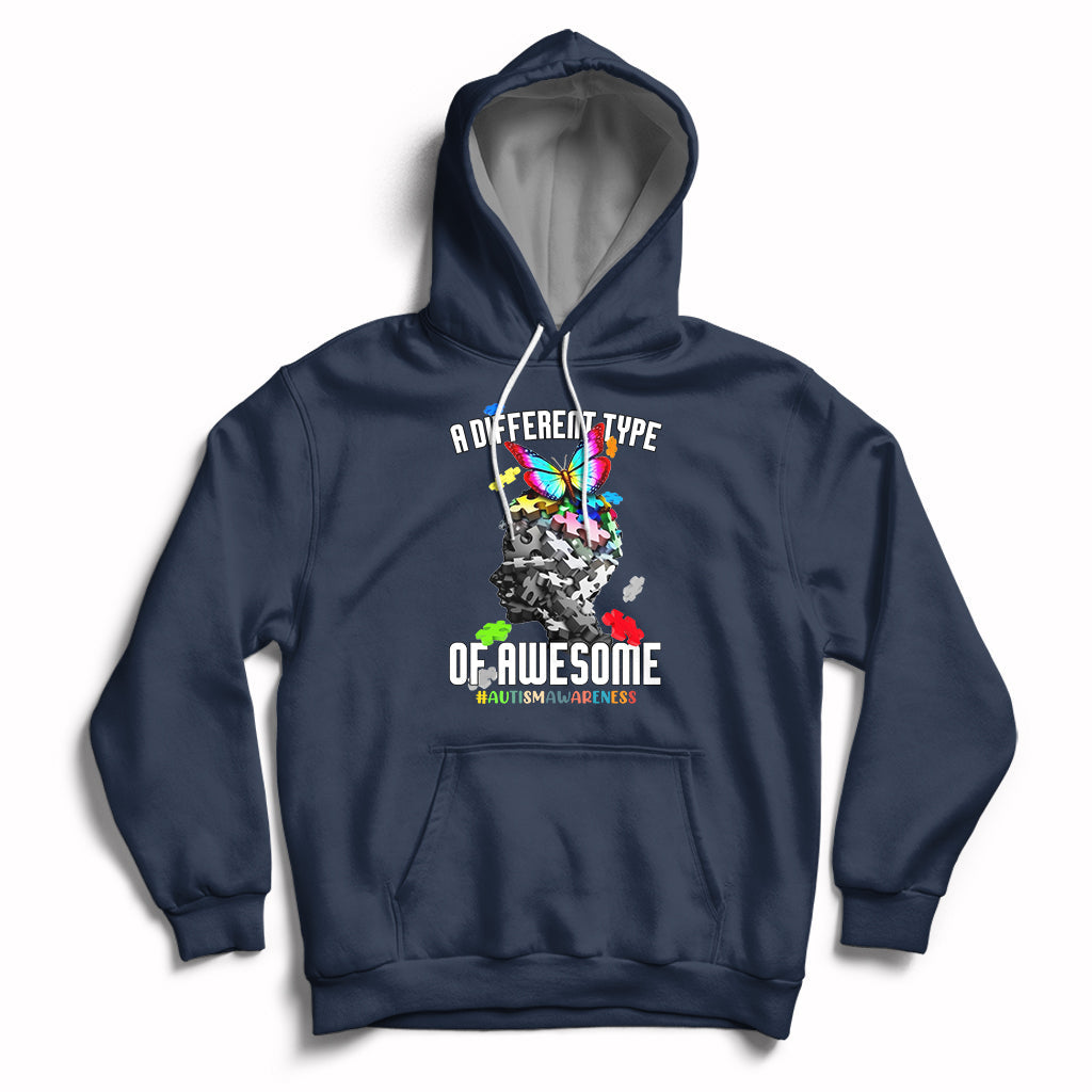 A Different Type Of Awesome Autism Support Autism Autistic Hoodie - Wonder Print Shop
