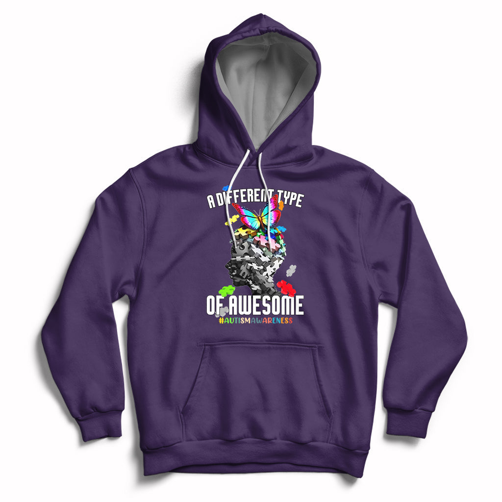 A Different Type Of Awesome Autism Support Autism Autistic Hoodie - Wonder Print Shop