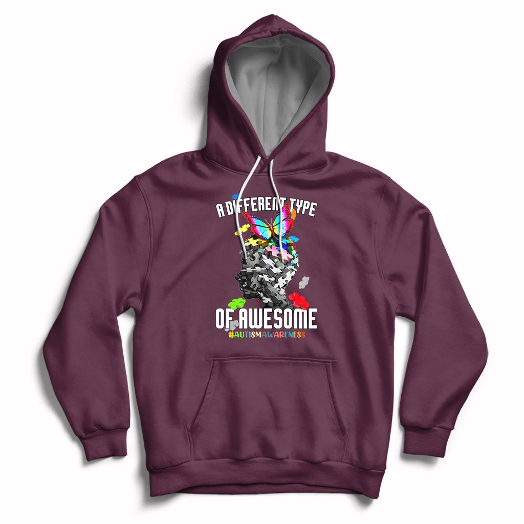 A Different Type Of Awesome Autism Support Autism Autistic Hoodie - Wonder Print Shop