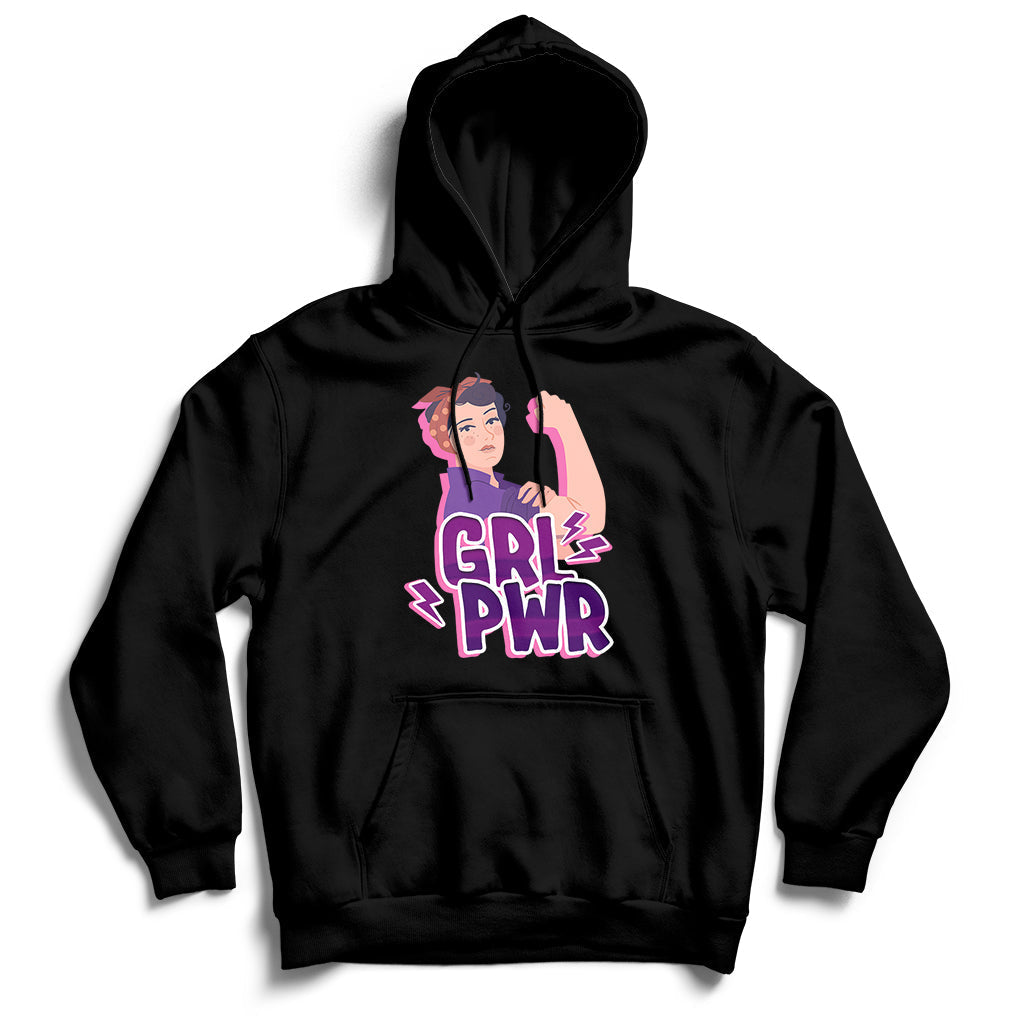 Grl Pwr Girl Power Feminist Women Power Womens Day Hoodie - Wonder Print Shop
