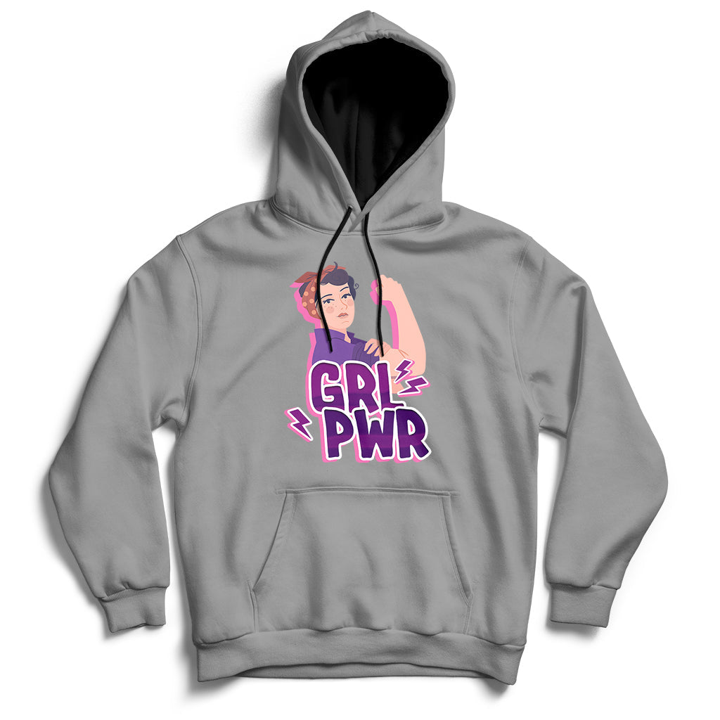 Grl Pwr Girl Power Feminist Women Power Womens Day Hoodie - Wonder Print Shop