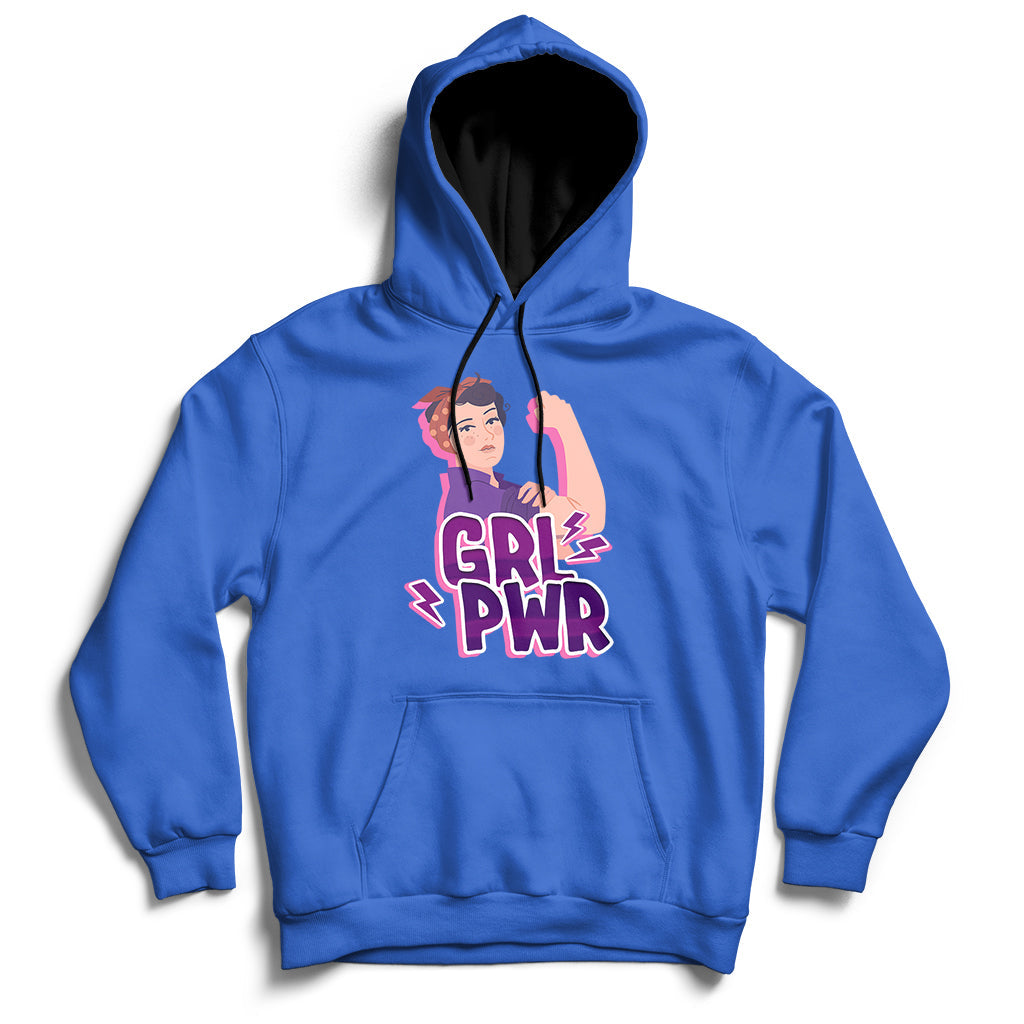 Grl Pwr Girl Power Feminist Women Power Womens Day Hoodie - Wonder Print Shop