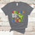 Dinosaur Roaring Into 120 Days Of School Kids Boys Girls 120 Days Smarter T Shirt - Wonder Print Shop