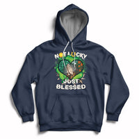 Not Lucky Simply Blessed Christian Shamrock St Patricks Day Hoodie - Wonder Print Shop