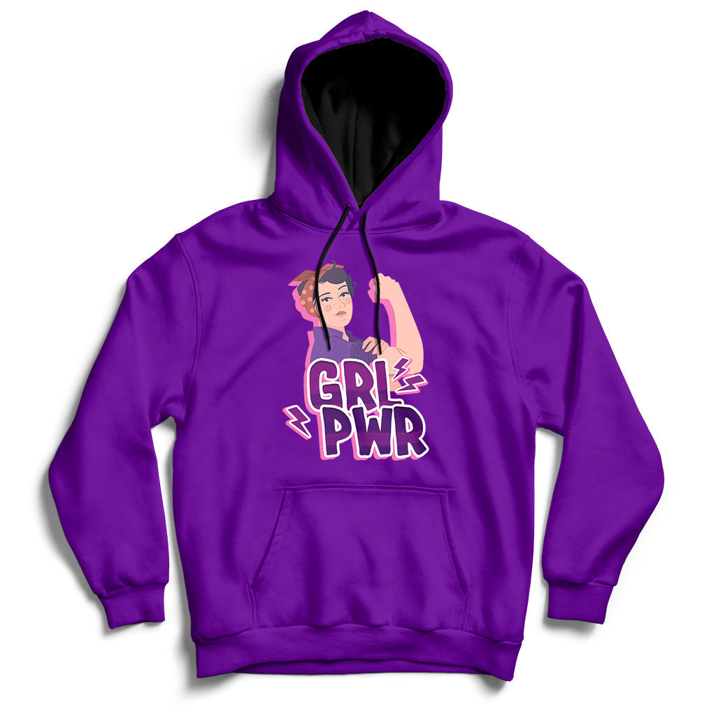 Grl Pwr Girl Power Feminist Women Power Womens Day Hoodie - Wonder Print Shop
