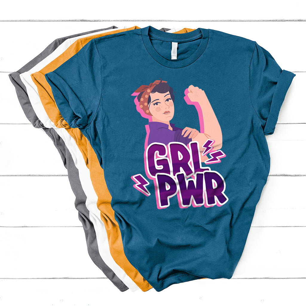 Grl Pwr Girl Power Feminist Women Power Womens Day T Shirt - Wonder Print Shop