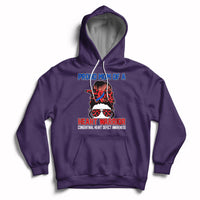 Messy Bun Mom Of A Heart Warrior CHD Congenital Heart Defect Hoodie - Wonder Print Shop