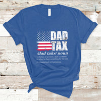 Vintage Dad Tax Definition Funny Fathers Day American Flag T Shirt - Wonder Print Shop