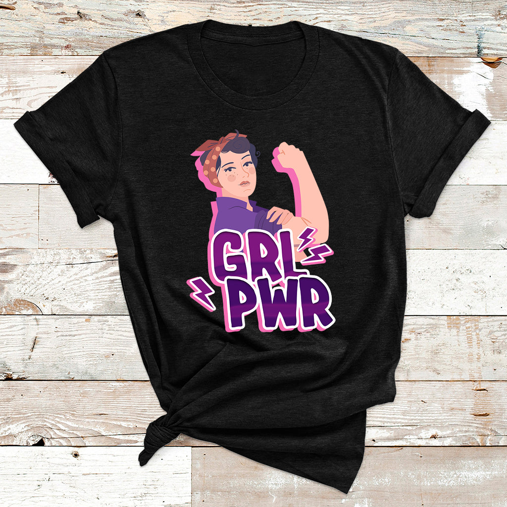 Grl Pwr Girl Power Feminist Women Power Womens Day T Shirt - Wonder Print Shop