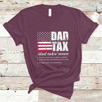 Vintage Dad Tax Definition Funny Fathers Day American Flag T Shirt - Wonder Print Shop