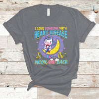 Unicorn I Love Someone With Heart Disease To The Moon & Back T-Shirt - Wonder Print Shop