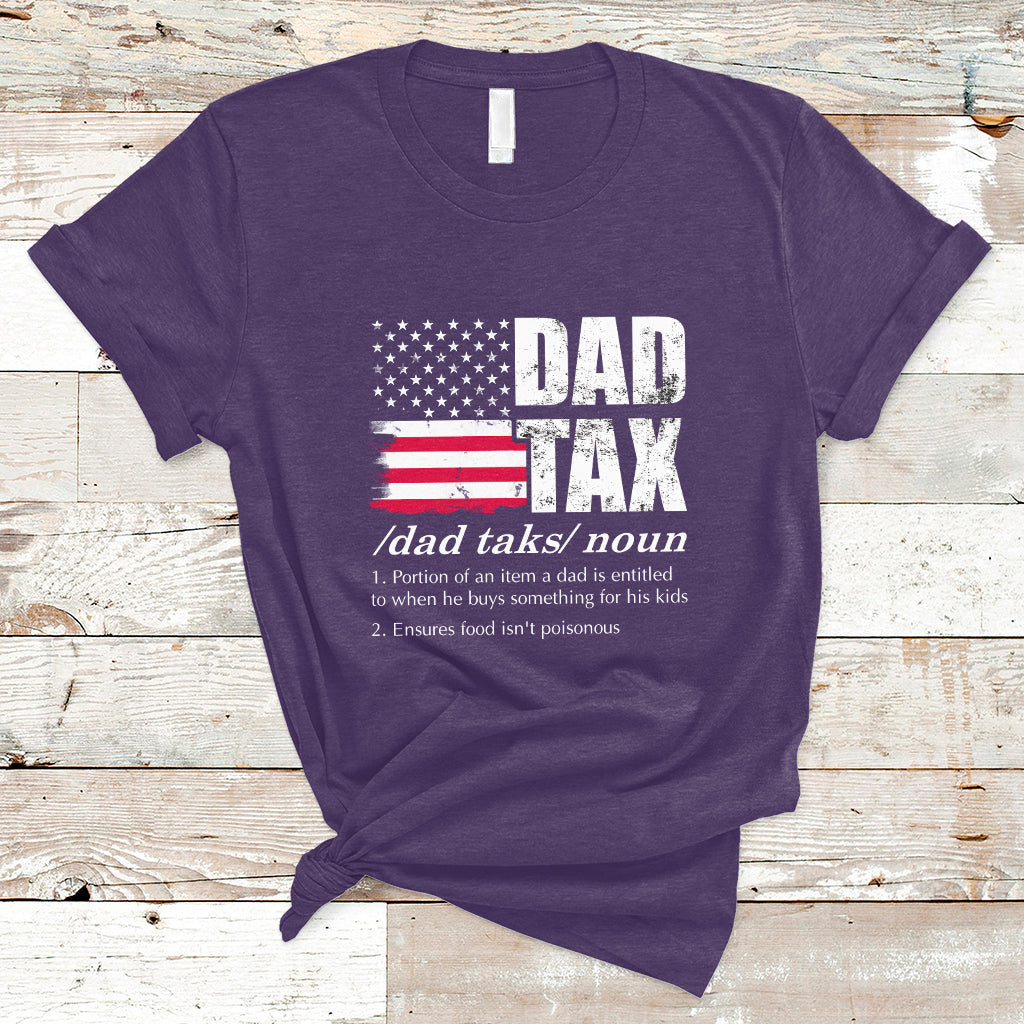 Vintage Dad Tax Definition Funny Fathers Day American Flag T Shirt - Wonder Print Shop