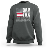 Vintage Dad Tax Definition Funny Fathers Day American Flag Sweatshirt - Wonder Print Shop