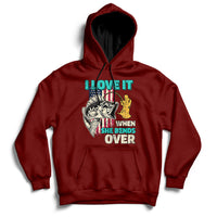 Funny Fisherman Fishing Rod I Love It When She Bends Over Hoodie - Wonder Print Shop
