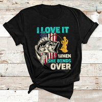 Funny Fisherman Fishing Rod I Love It When She Bends Over T Shirt - Wonder Print Shop