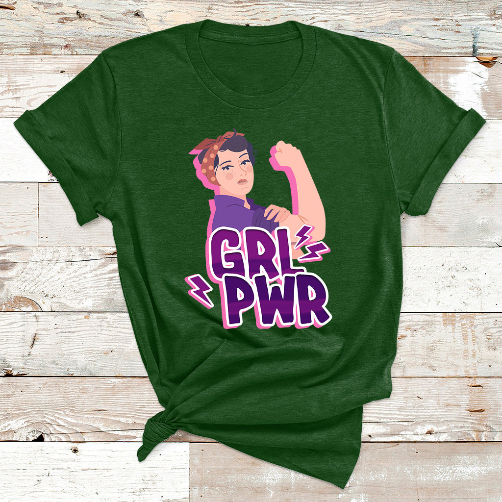 Grl Pwr Girl Power Feminist Women Power Womens Day T Shirt - Wonder Print Shop