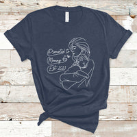 Promoted To Mommy Est. 2023 New Mom Gift First Mommy First Mother's Day T Shirt - Wonder Print Shop