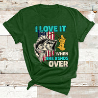 Funny Fisherman Fishing Rod I Love It When She Bends Over T Shirt - Wonder Print Shop