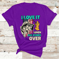 Funny Fisherman Fishing Rod I Love It When She Bends Over T Shirt - Wonder Print Shop
