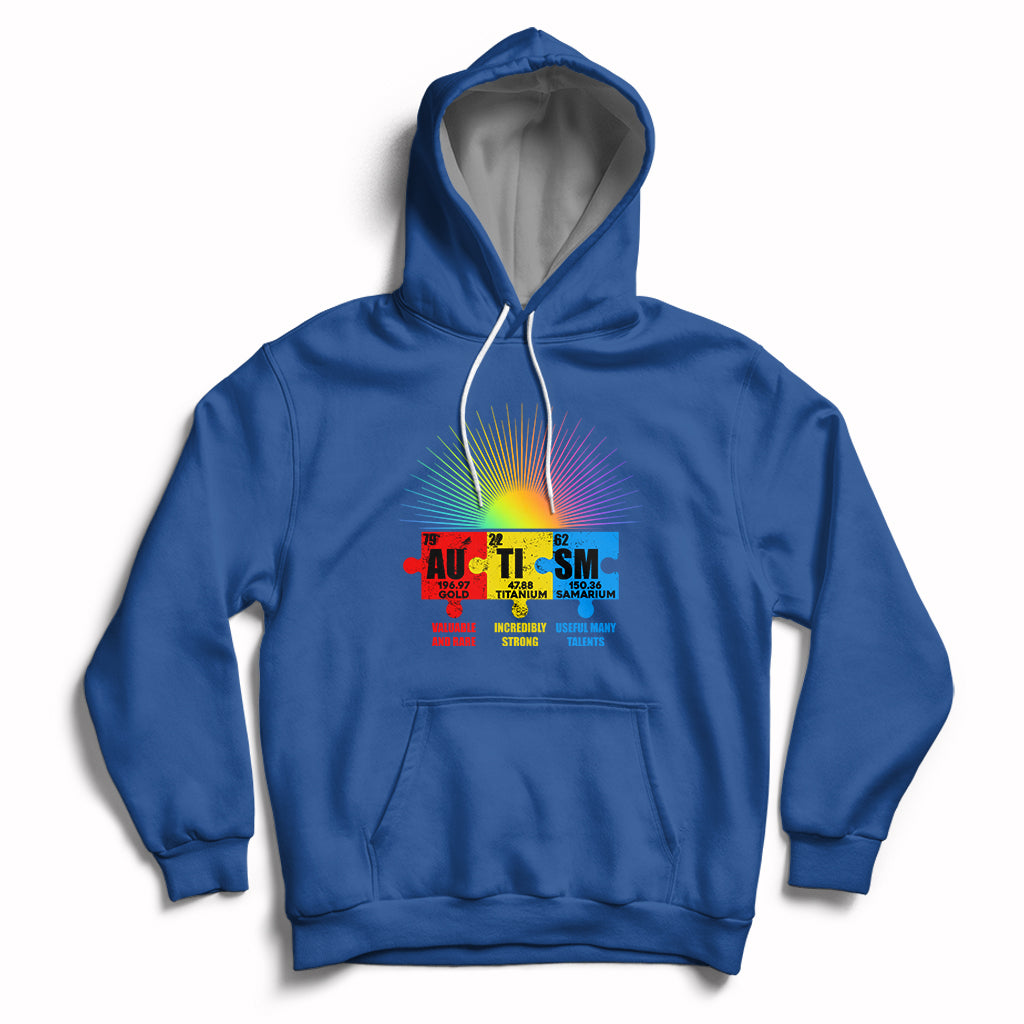 Autism Awareness Puzzle Chemical Element Autistic Support Hoodie - Wonder Print Shop