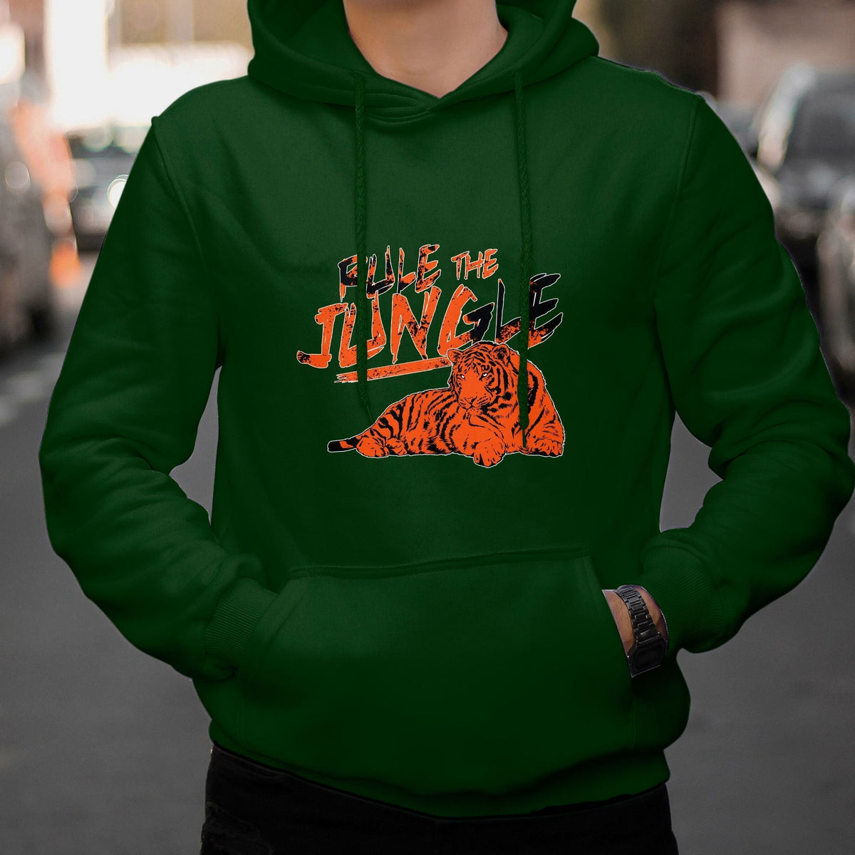 Rule The Jungle Fear Da Tiger King Of The North Sundey Hoodie - Wonder Print Shop