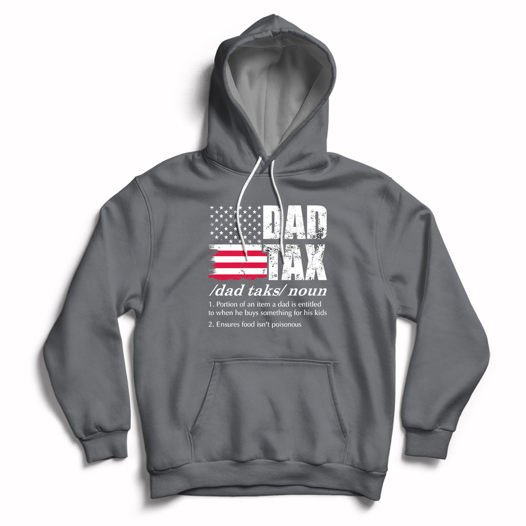 Vintage Dad Tax Definition Funny Fathers Day American Flag Hoodie - Wonder Print Shop