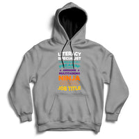 Literacy Specialist Because Freakin Awesome Multitasking Ninja Isnt An Official Job Title Hoodie - Wonder Print Shop