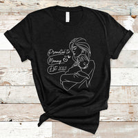 Promoted To Mommy Est. 2023 New Mom Gift First Mommy First Mother's Day T Shirt - Wonder Print Shop