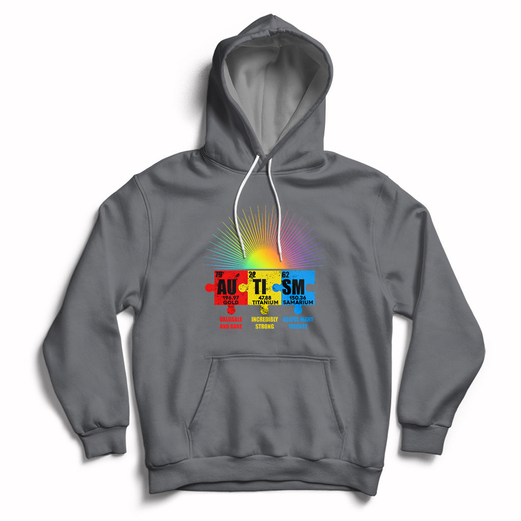 Autism Awareness Puzzle Chemical Element Autistic Support Hoodie - Wonder Print Shop