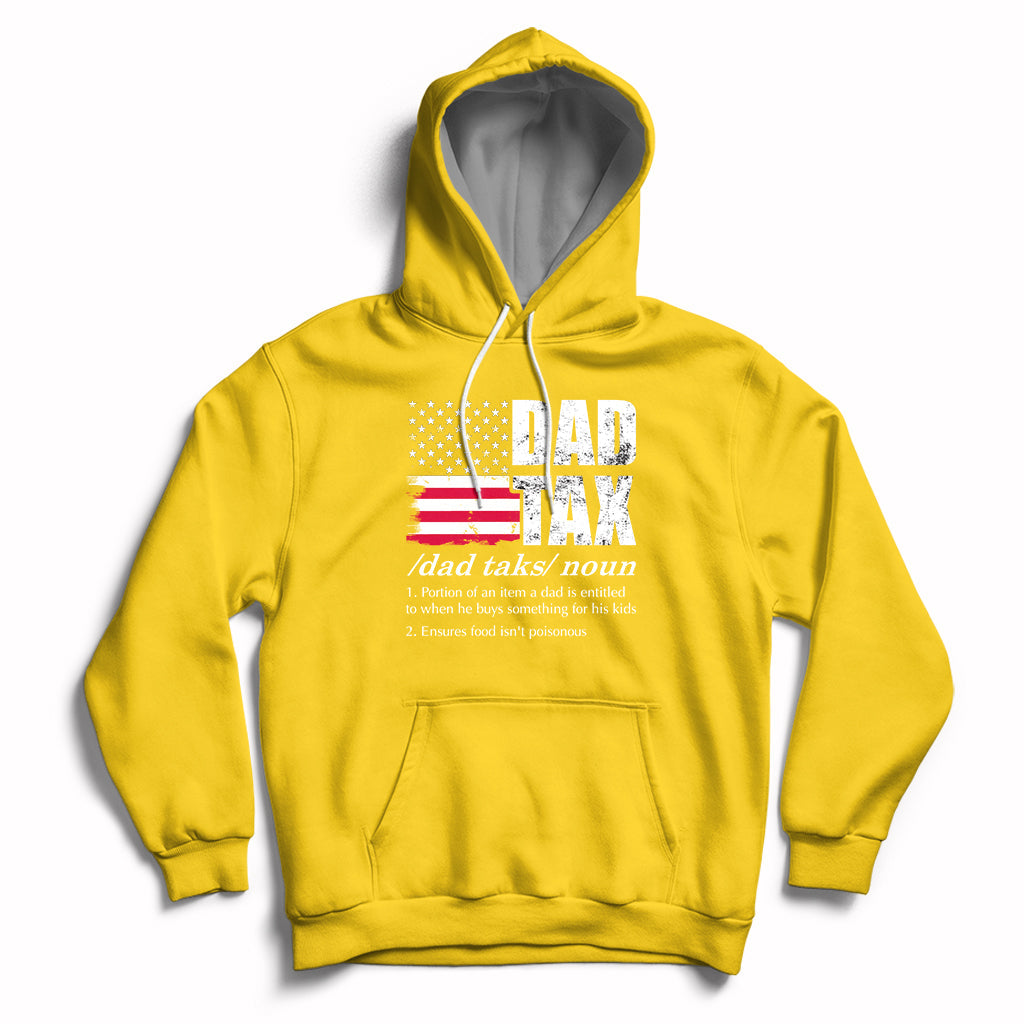 Vintage Dad Tax Definition Funny Fathers Day American Flag Hoodie - Wonder Print Shop