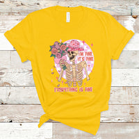 Funny Valentines I'm Fine It's Fine Everything's Fine Cowboy T-Shirt - Wonder Print Shop