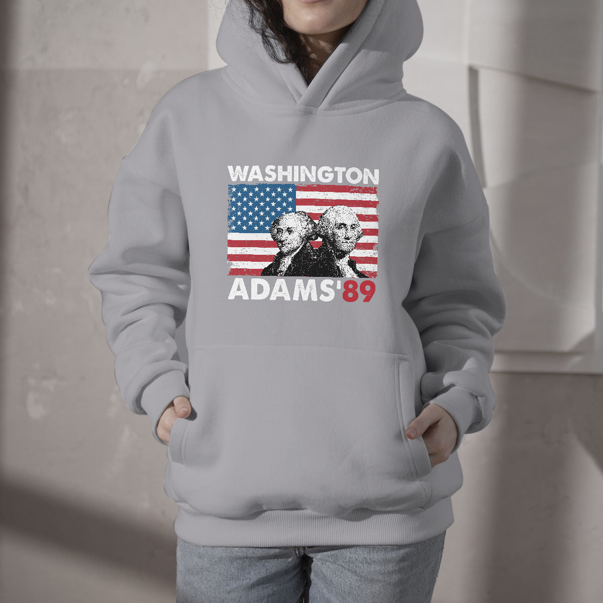 Washington Adams 1789 American Patriots Presidents Day US History US Pride Political Hoodie - Wonder Print Shop