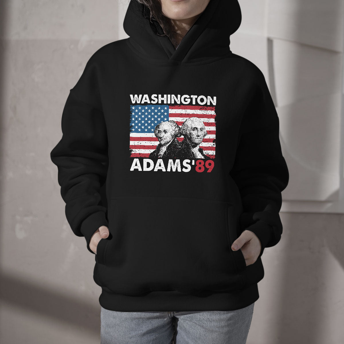 Washington Adams 1789 American Patriots Presidents Day US History US Pride Political Hoodie - Wonder Print Shop