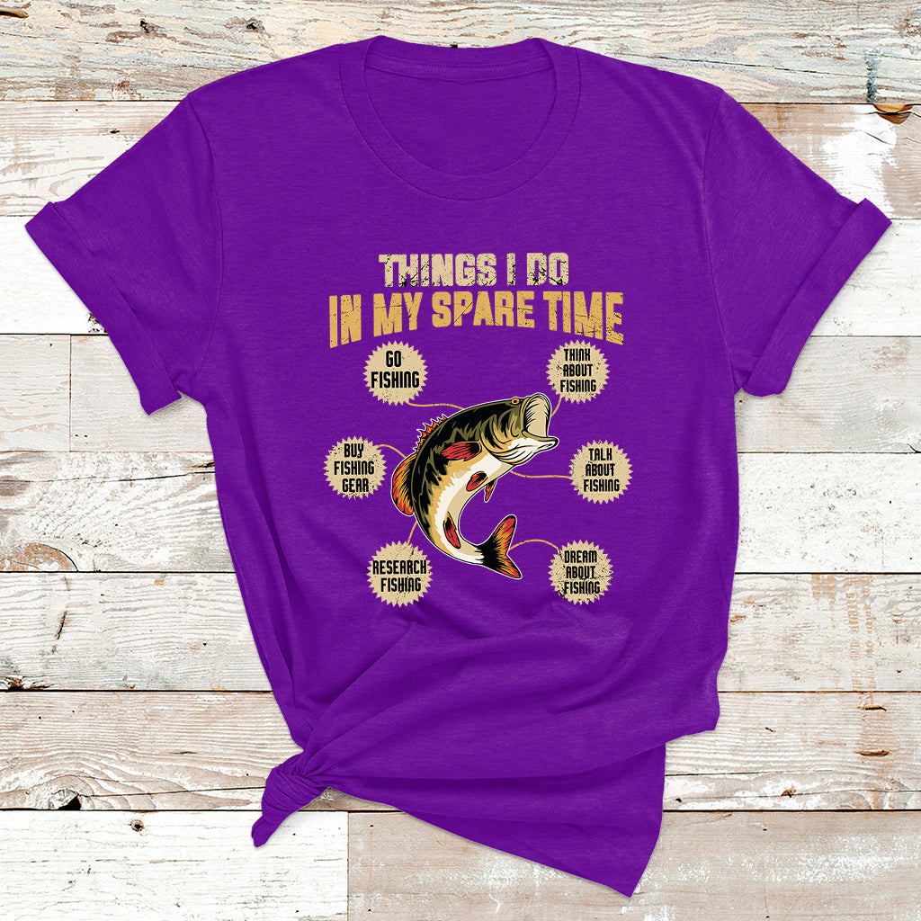 Fishing Shirt Men Things I Do In My Spare Time Funny Fishing T Shirt - Wonder Print Shop