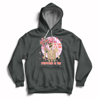 Charcoal gray cowboy hoodie with colorful skeleton, roses, and “EVERYTHING IS FINE” graphic