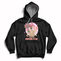 Black cowboy hoodie with colorful skeleton, roses, and “EVERYTHING IS FINE” graphic