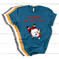 Funny Christmas Santa Claus Where My Ho's At T Shirt - Wonder Print Shop