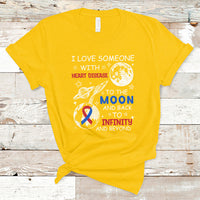 I Love Someone With Heart Disease To The Moon And Back CHD T-Shirt - Wonder Print Shop
