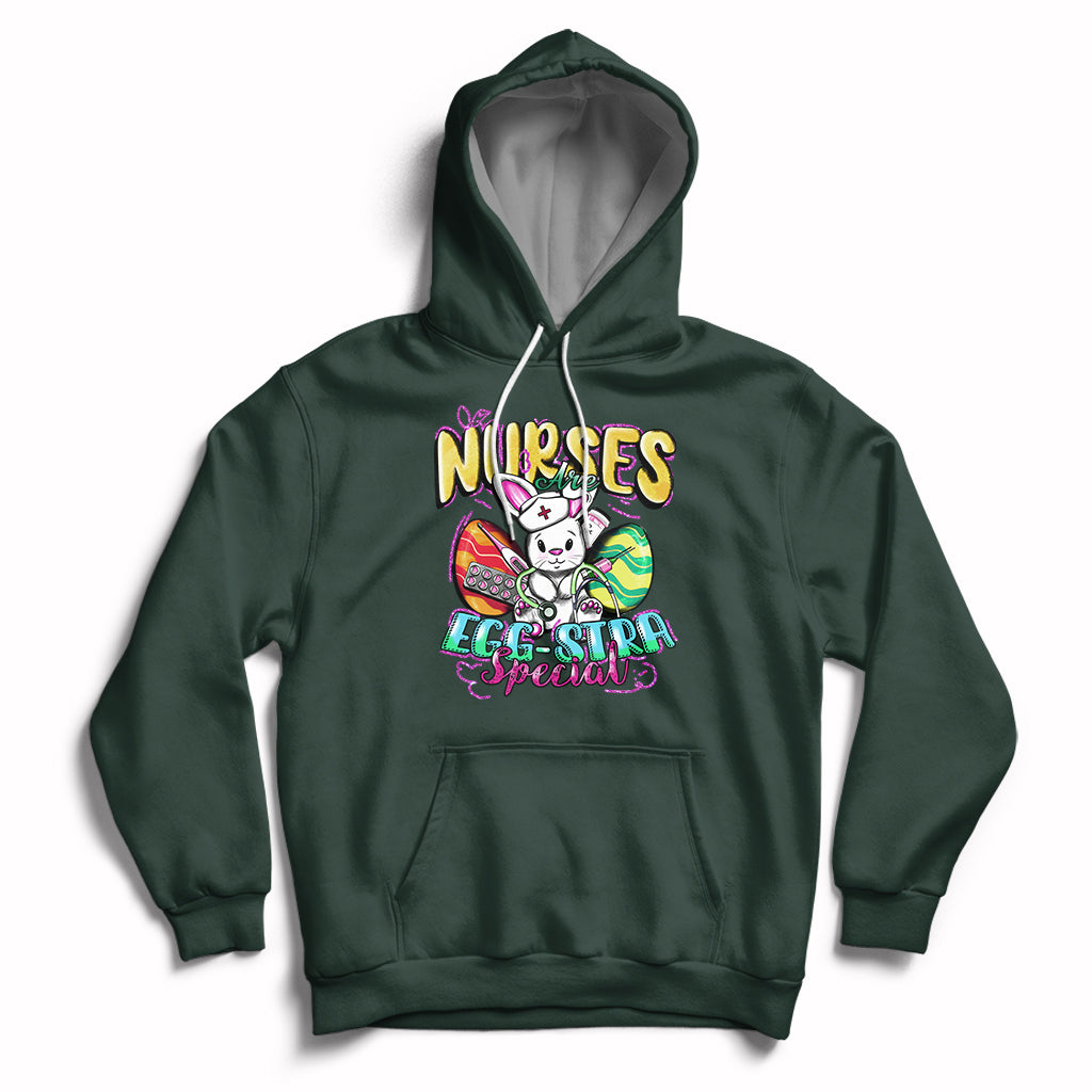 Nurses Are Egg-stra Special Easter Bunny Nursing Extra Pun Hoodie - Wonder Print Shop