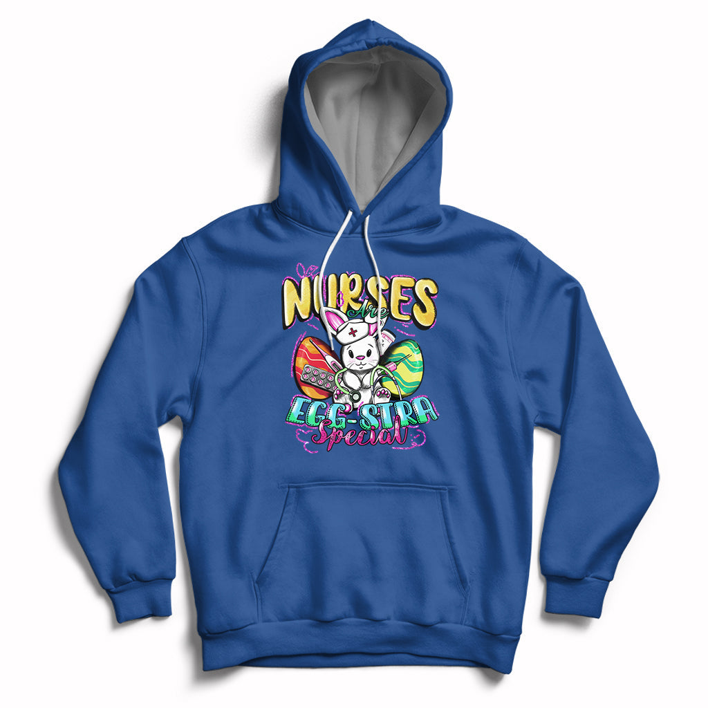 Nurses Are Egg-stra Special Easter Bunny Nursing Extra Pun Hoodie - Wonder Print Shop